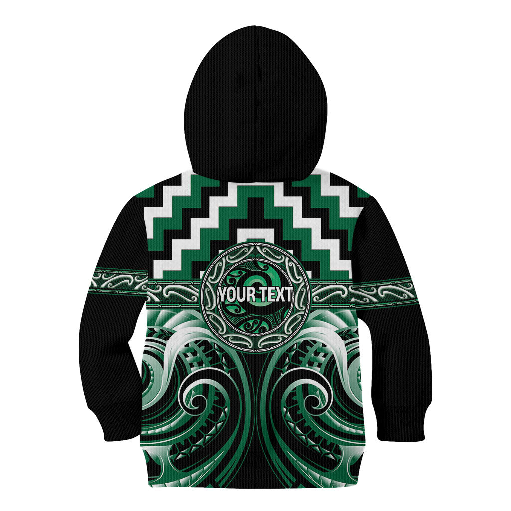 Aotearoa Whakatohea Personalised Kid Hoodie Maori Iwi Poutama Puhoro Tattoo