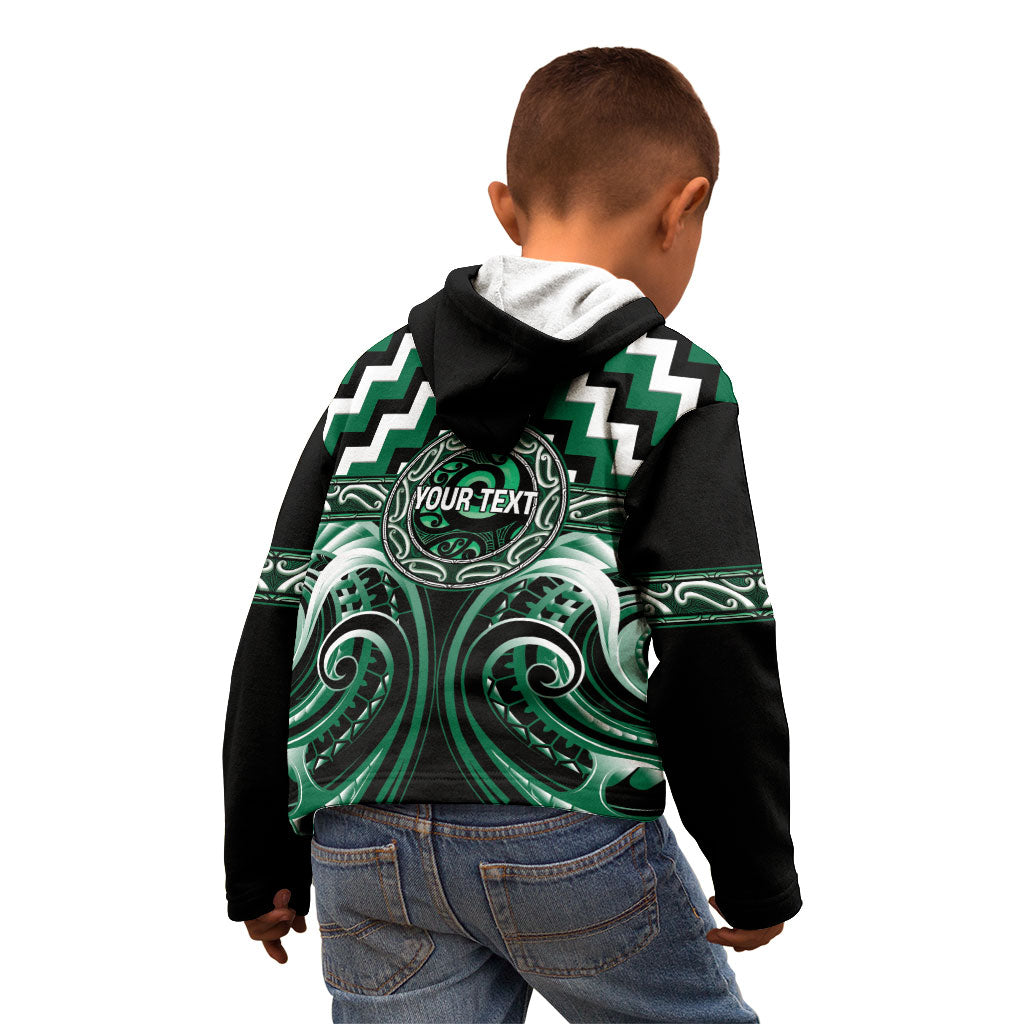 Aotearoa Whakatohea Personalised Kid Hoodie Maori Iwi Poutama Puhoro Tattoo