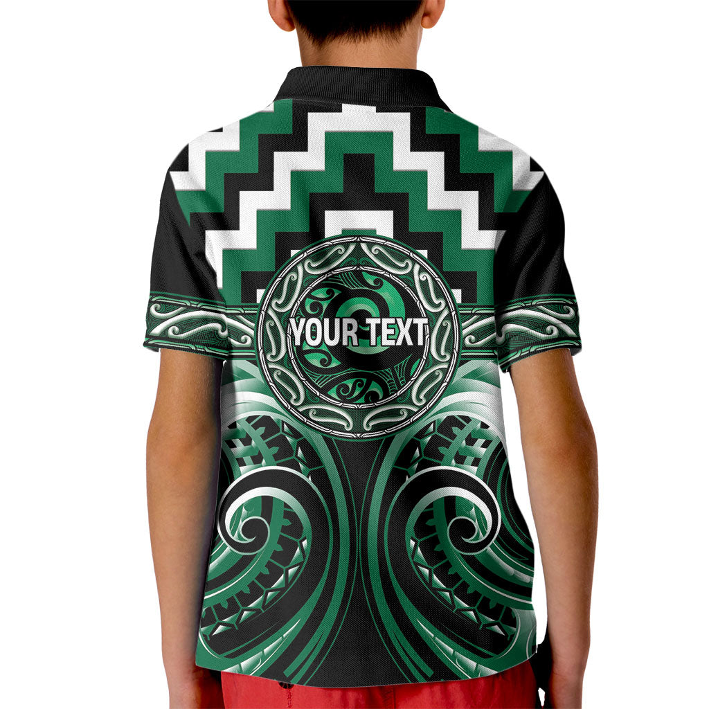 Aotearoa Whakatohea Personalised Kid Polo Shirt Maori Iwi Poutama Puhoro Tattoo
