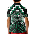 Aotearoa Whakatohea Personalised Kid Polo Shirt Maori Iwi Poutama Puhoro Tattoo