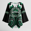 Aotearoa Whakatohea Personalised Kimono Sleeve Blouse Maori Iwi Poutama Puhoro Tattoo