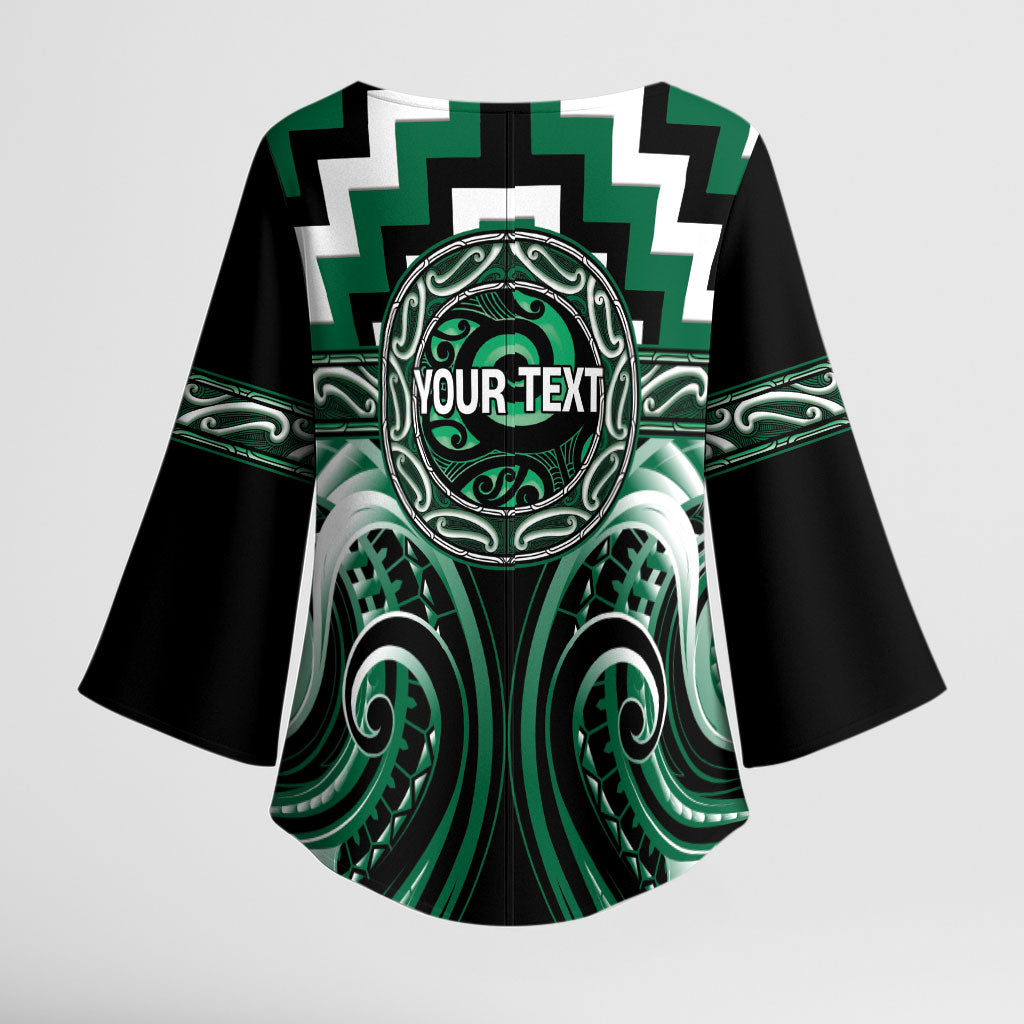 Aotearoa Whakatohea Personalised Kimono Sleeve Blouse Maori Iwi Poutama Puhoro Tattoo