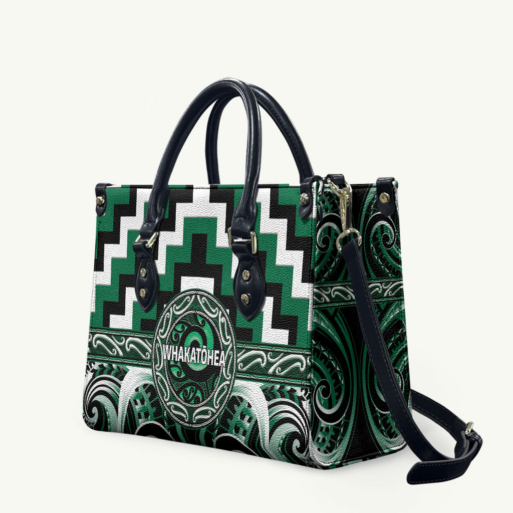 Aotearoa Whakatohea Leather Bag Maori Iwi Poutama Puhoro Tattoo