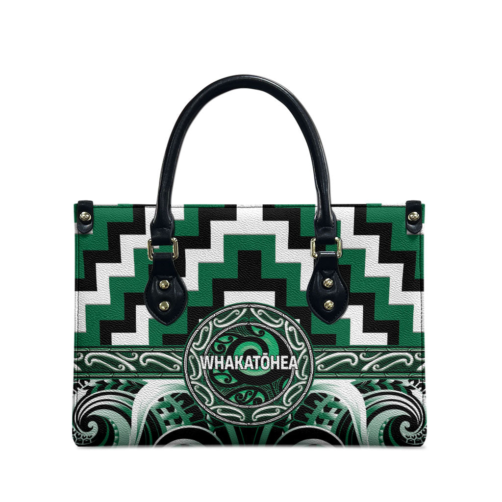 Aotearoa Whakatohea Leather Bag Maori Iwi Poutama Puhoro Tattoo
