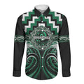 Aotearoa Whakatohea Personalised Long Sleeve Button Shirt Maori Iwi Poutama Puhoro Tattoo