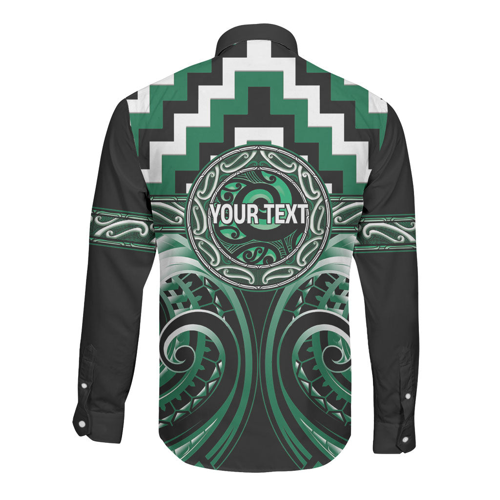 Aotearoa Whakatohea Personalised Long Sleeve Button Shirt Maori Iwi Poutama Puhoro Tattoo