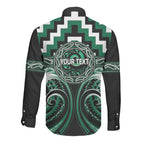 Aotearoa Whakatohea Personalised Long Sleeve Button Shirt Maori Iwi Poutama Puhoro Tattoo