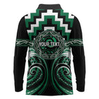 Aotearoa Whakatohea Personalised Long Sleeve Polo Shirt Maori Iwi Poutama Puhoro Tattoo
