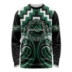 Aotearoa Whakatohea Personalised Long Sleeve Shirt Maori Iwi Poutama Puhoro Tattoo