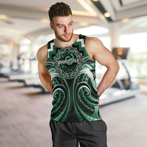 Aotearoa Whakatohea Personalised Men Tank Top Maori Iwi Poutama Puhoro Tattoo
