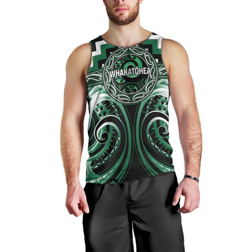 Aotearoa Whakatohea Personalised Men Tank Top Maori Iwi Poutama Puhoro Tattoo