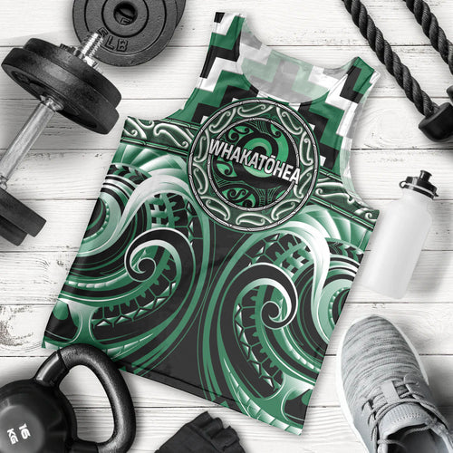 Aotearoa Whakatohea Personalised Men Tank Top Maori Iwi Poutama Puhoro Tattoo
