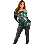 Aotearoa Whakatohea Personalised Off Shoulder Sweater Maori Iwi Poutama Puhoro Tattoo