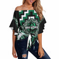 Aotearoa Whakatohea Personalised Off Shoulder Wrap Waist Top Maori Iwi Poutama Puhoro Tattoo
