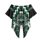 Aotearoa Whakatohea Personalised Off Shoulder Wrap Waist Top Maori Iwi Poutama Puhoro Tattoo