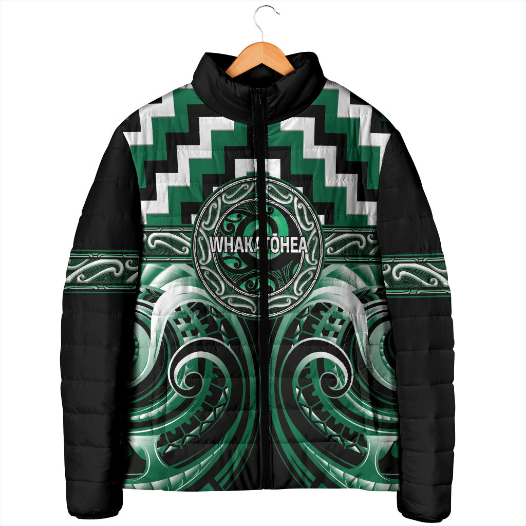 Aotearoa Whakatohea Personalised Padded Jacket Maori Iwi Poutama Puhoro Tattoo