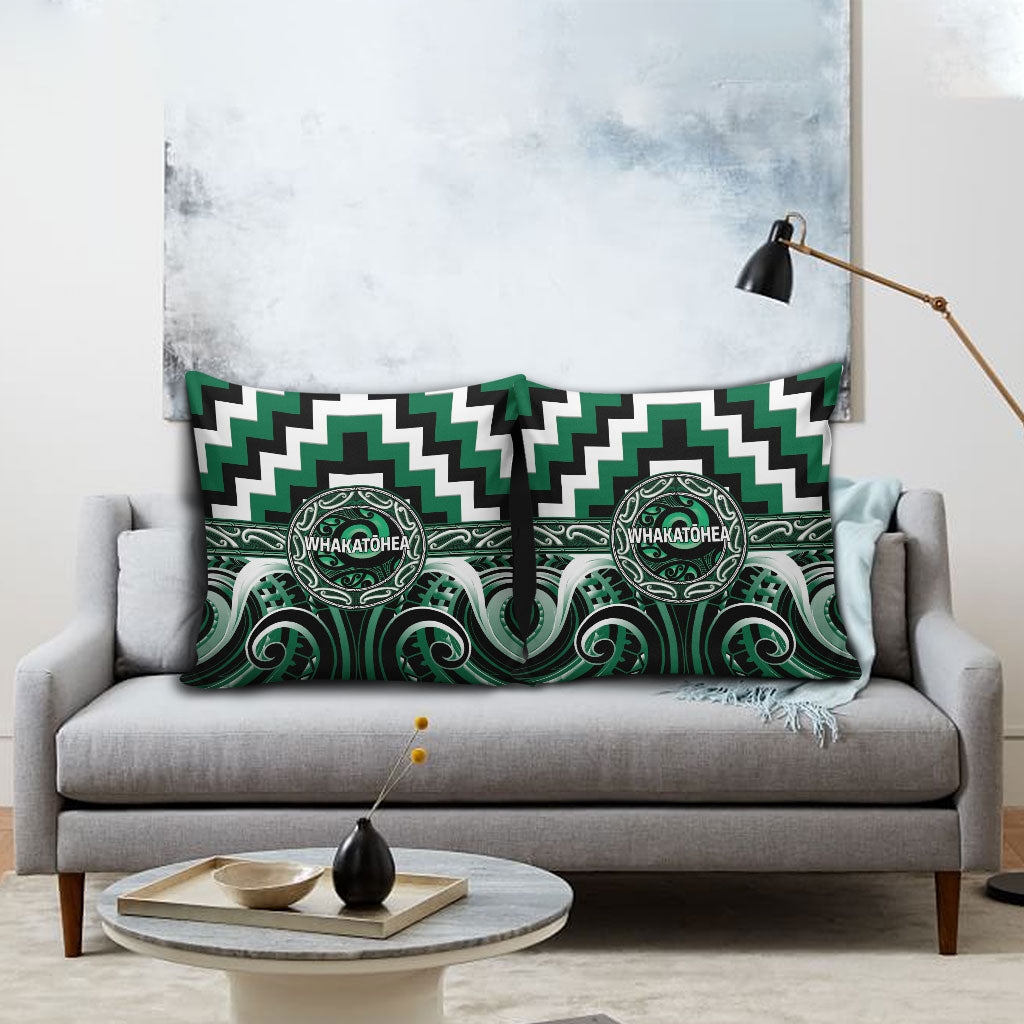 Aotearoa Whakatohea Pillow Cover Maori Iwi Poutama Puhoro Tattoo