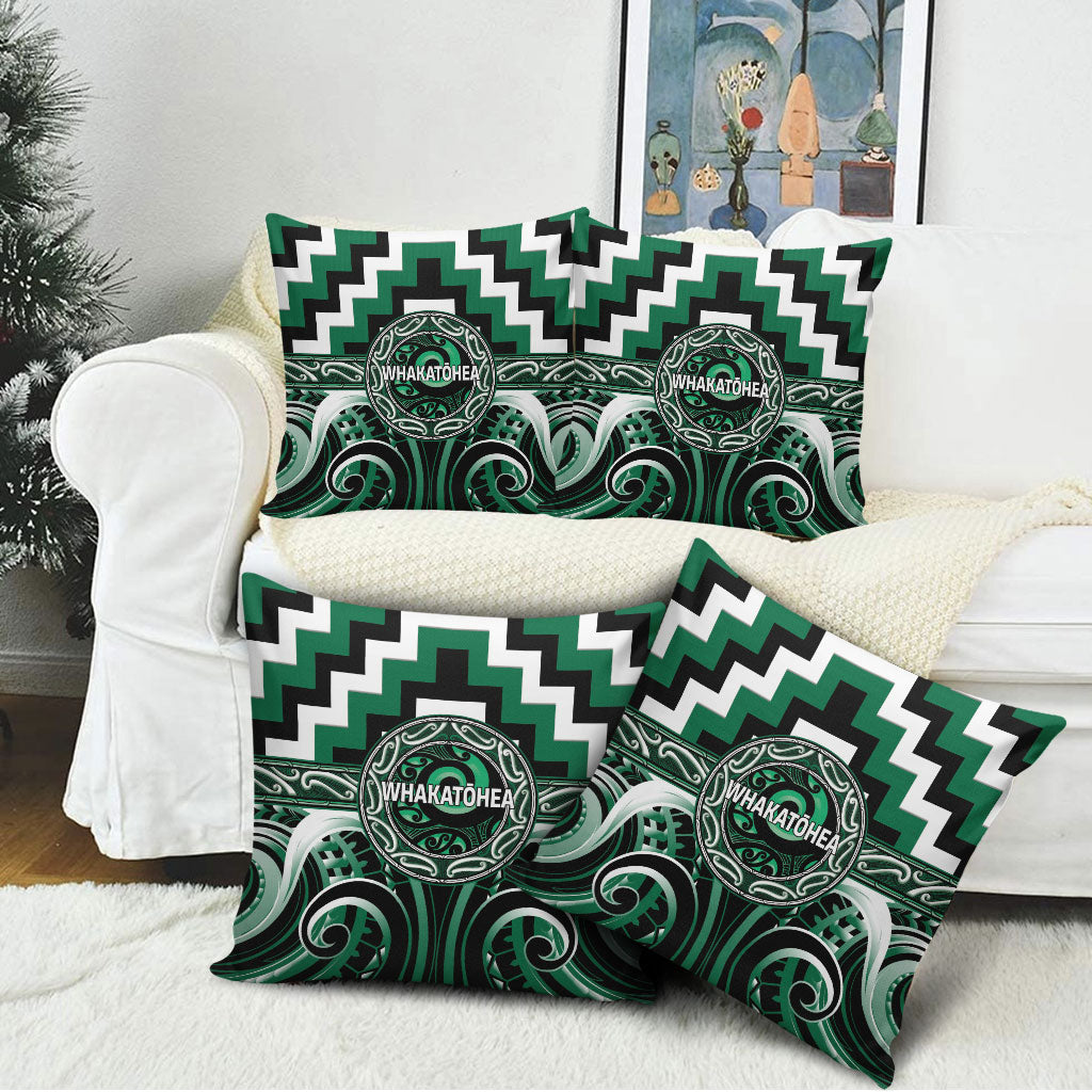 Aotearoa Whakatohea Pillow Cover Maori Iwi Poutama Puhoro Tattoo