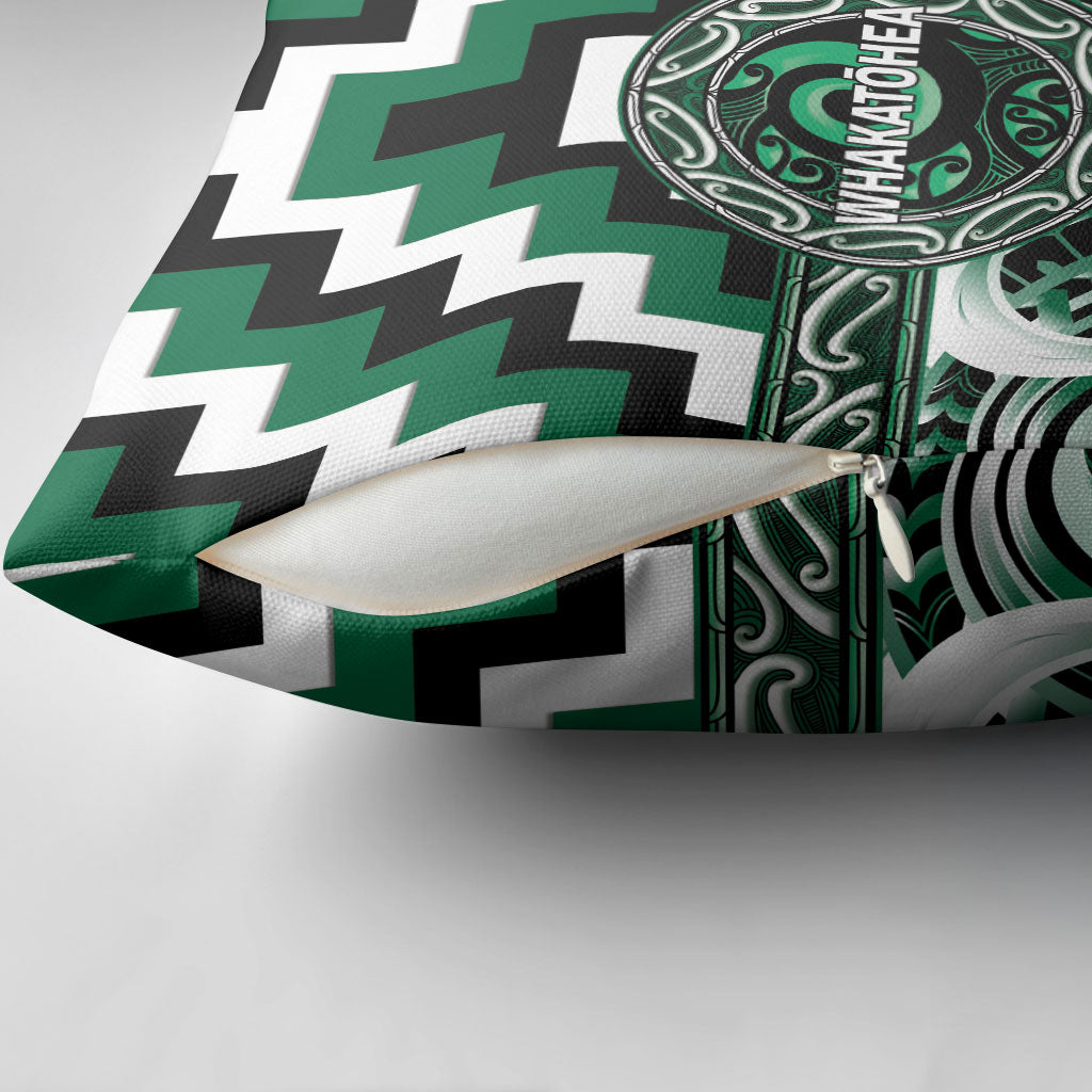 Aotearoa Whakatohea Pillow Cover Maori Iwi Poutama Puhoro Tattoo