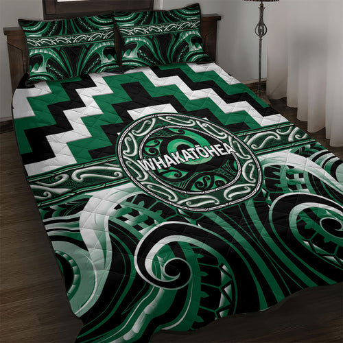 Aotearoa Whakatohea Quilt Bed Set Maori Iwi Poutama Puhoro Tattoo