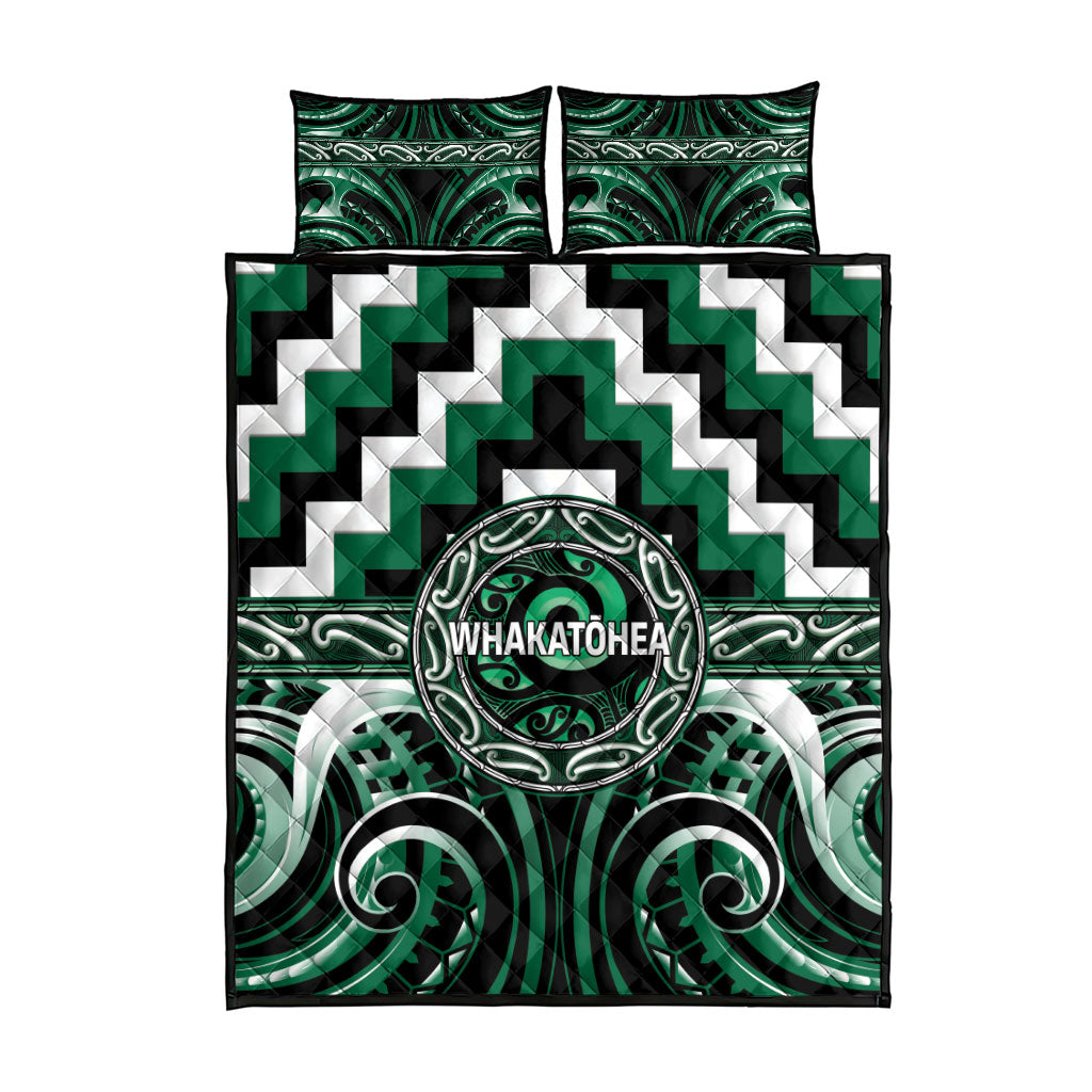 Aotearoa Whakatohea Quilt Bed Set Maori Iwi Poutama Puhoro Tattoo