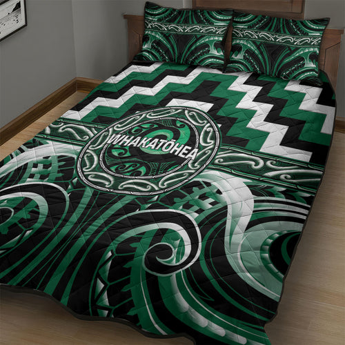 Aotearoa Whakatohea Quilt Bed Set Maori Iwi Poutama Puhoro Tattoo