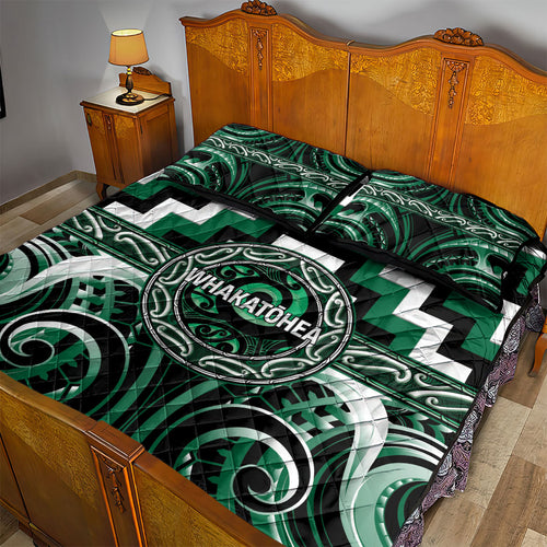 Aotearoa Whakatohea Quilt Bed Set Maori Iwi Poutama Puhoro Tattoo