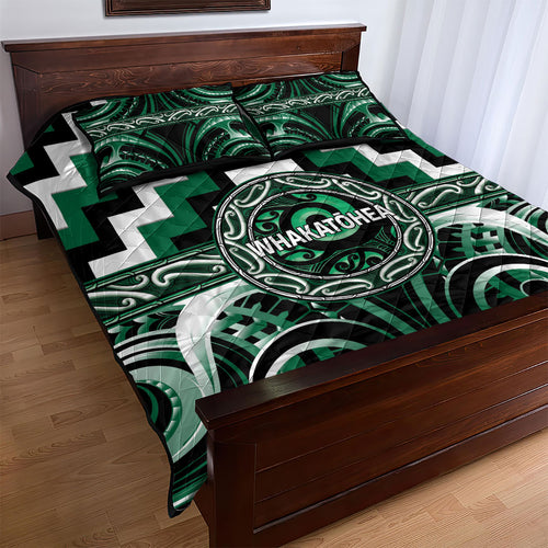 Aotearoa Whakatohea Quilt Bed Set Maori Iwi Poutama Puhoro Tattoo