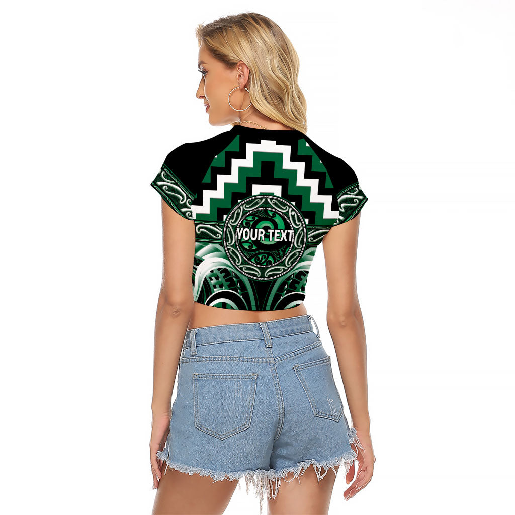 Aotearoa Whakatohea Personalised Raglan Cropped T Shirt Maori Iwi Poutama Puhoro Tattoo