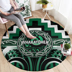 Aotearoa Whakatohea Round Carpet Maori Iwi Poutama Puhoro Tattoo