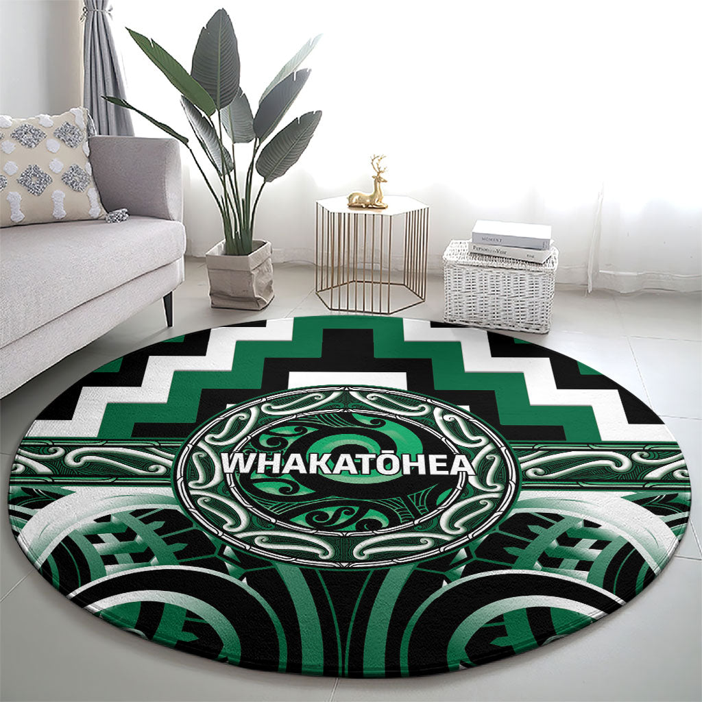 Aotearoa Whakatohea Round Carpet Maori Iwi Poutama Puhoro Tattoo