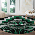Aotearoa Whakatohea Round Carpet Maori Iwi Poutama Puhoro Tattoo