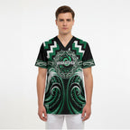 Aotearoa Whakatohea Personalised Scrub Top Maori Iwi Poutama Puhoro Tattoo