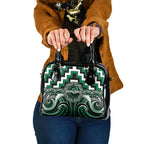 Aotearoa Whakatohea Shoulder Handbag Maori Iwi Poutama Puhoro Tattoo