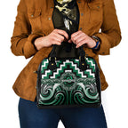 Aotearoa Whakatohea Shoulder Handbag Maori Iwi Poutama Puhoro Tattoo
