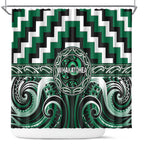 Aotearoa Whakatohea Shower Curtain Maori Iwi Poutama Puhoro Tattoo