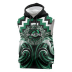 Aotearoa Whakatohea Personalised Sleeveless Hoodie Maori Iwi Poutama Puhoro Tattoo