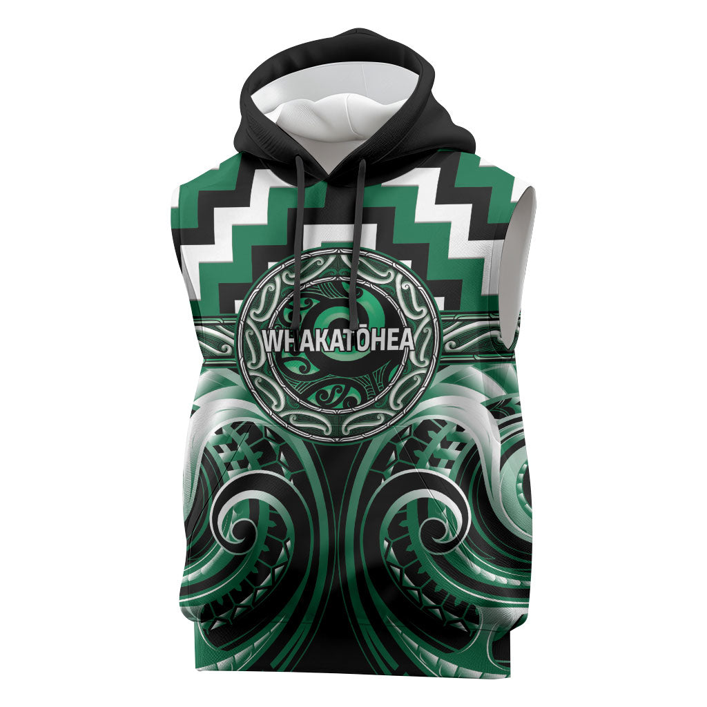 Aotearoa Whakatohea Personalised Sleeveless Hoodie Maori Iwi Poutama Puhoro Tattoo