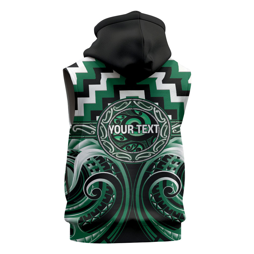 Aotearoa Whakatohea Personalised Sleeveless Hoodie Maori Iwi Poutama Puhoro Tattoo