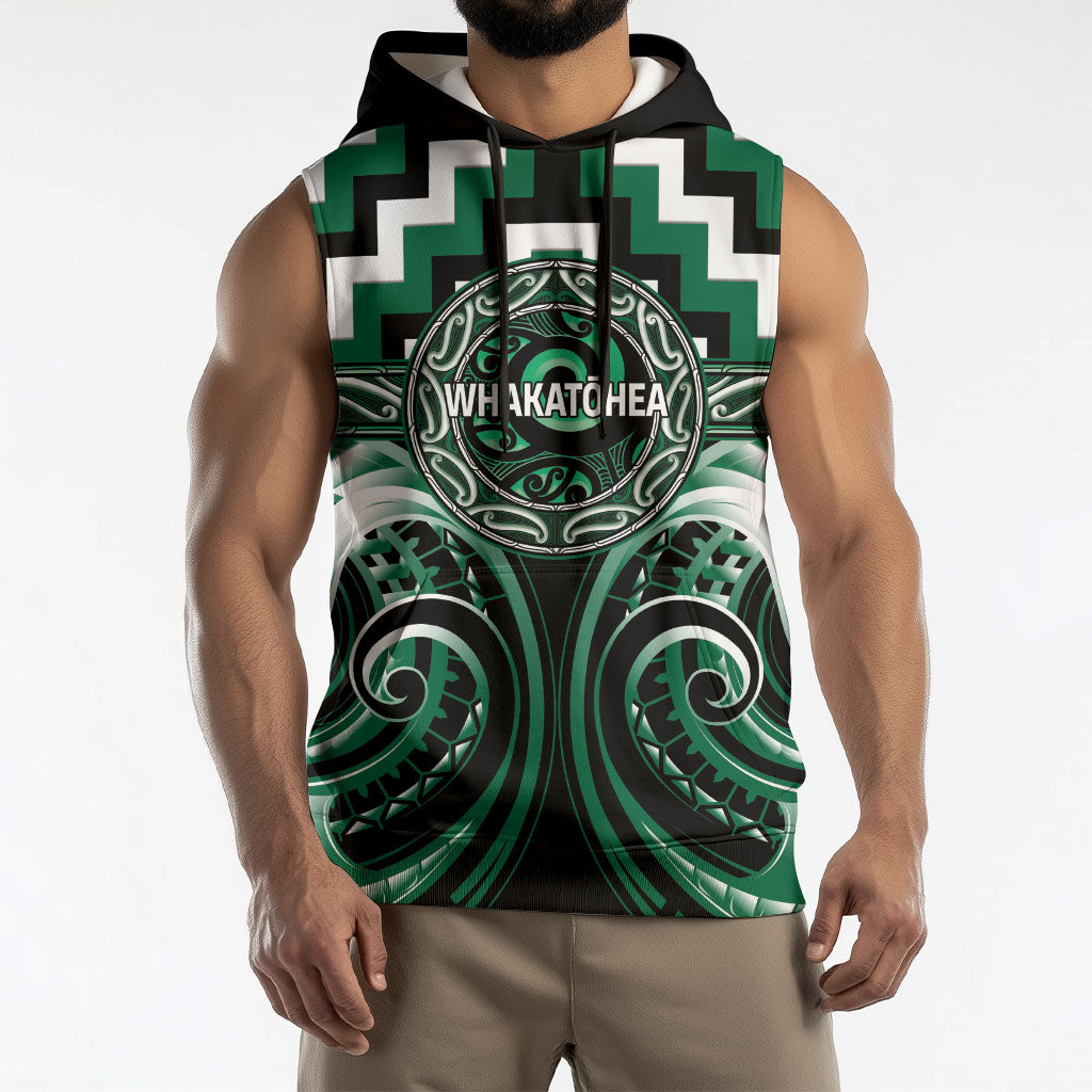 Aotearoa Whakatohea Personalised Sleeveless Hoodie Maori Iwi Poutama Puhoro Tattoo