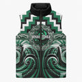 Aotearoa Whakatohea Personalised Sleeveless Puffer Jacket Maori Iwi Poutama Puhoro Tattoo