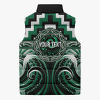 Aotearoa Whakatohea Personalised Sleeveless Puffer Jacket Maori Iwi Poutama Puhoro Tattoo