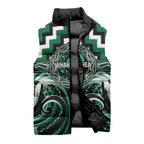Aotearoa Whakatohea Personalised Sleeveless Puffer Jacket Maori Iwi Poutama Puhoro Tattoo