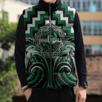 Aotearoa Whakatohea Personalised Sleeveless Puffer Jacket Maori Iwi Poutama Puhoro Tattoo