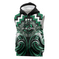 Aotearoa Whakatohea Personalised Sleeveless Zip Hoodie Maori Iwi Poutama Puhoro Tattoo