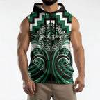 Aotearoa Whakatohea Personalised Sleeveless Zip Hoodie Maori Iwi Poutama Puhoro Tattoo