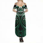 Aotearoa Whakatohea Personalised Summer Maxi Dress Maori Iwi Poutama Puhoro Tattoo