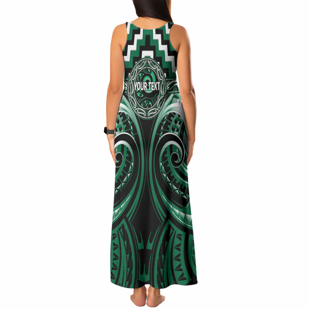 Aotearoa Whakatohea Personalised Tank Maxi Dress Maori Iwi Poutama Puhoro Tattoo