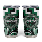 Aotearoa Whakatohea Personalised Tumbler Cup Maori Iwi Poutama Puhoro Tattoo