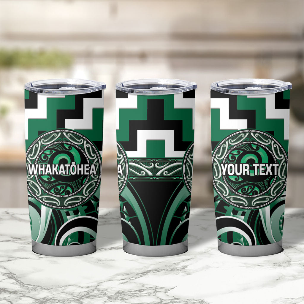 Aotearoa Whakatohea Personalised Tumbler Cup Maori Iwi Poutama Puhoro Tattoo